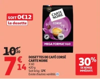 DOSETTES DE CAFÉ CORSÉ CARTE NOIRE