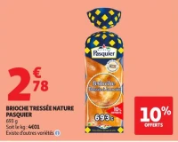 BRIOCHE TRESSÉE NATURE PASQUIER