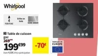 Table de cuisson gaz Whirlpool