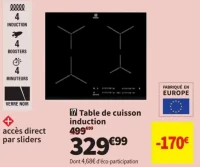 Table de cuisson induction Electrolux