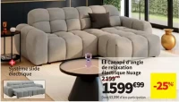 Canapé d'angle de relaxation électrique Nuage