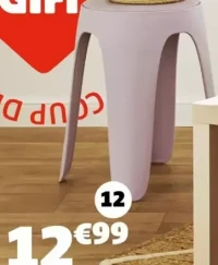 TABOURET Ø33X46CM, POLYPROPYLÈNE