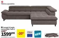 Canapé d'angle convertible Twin 2