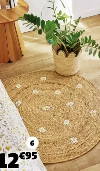 TAPIS DIM.90X90CM, JUTE