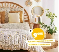 PARURE DE LIT DIM.240X220CM, POLYESTER, INCLUS 1 HOUSSE DE COUETTE ET 2 TAIES D'OREILLER 63X63CM