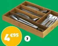 RANGE-COUVERTS DIM.34X26X4CM, BAMBOU