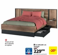 Lit 140x190 cm Toronto