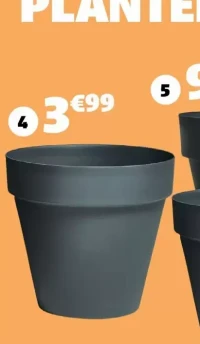 CACHE-POT POLYPROPYLÈNE, Ø37XH.34 CM