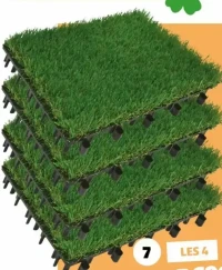 4 DALLES DE JARDIN DIM. 31X31X2,2 CM, POLYPROPYLÈNE