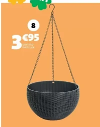 CACHE-POT À SUSPENDRE Ø26X66CM, PLASTIQUE