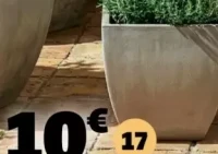 CACHE-POT FIBRE ARGILE DIM. 27X27X27 CM