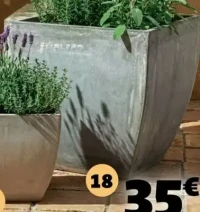 CACHE-POT FIBRE ARGILE DIM. 47X47X47 CM