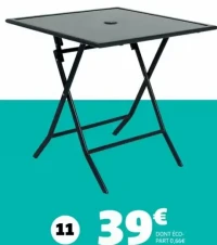 TABLE OSLOW 2 COUVERTS