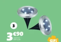 2 SPOTS SOLAIRES ENCASTRABLES 4 LED