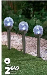 BORNE SOLAIRE EFFET VERRE CRAQUELÉ