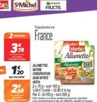 Allumettes nature conservation sans nitrite