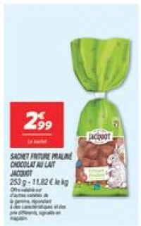 Sachet friture praliné chocolat au lait