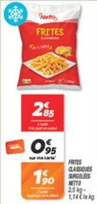 Frites classiques surgelées  