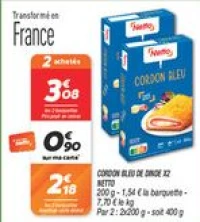 Cordon bleu de dinde  x2