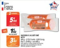 Saucisson à l'ail goût fumé