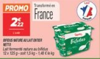 Bifidus nature au lait entier