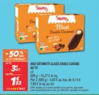 Maxi bâtonnets glacés double caramel