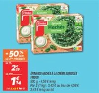 Épinards hachés à la crème surgelés