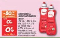 Liquide vaisselle dégraissant framboise