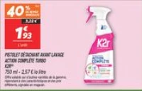 Pistolet détachant avant lavage action complète turbo