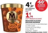BOUCHEES GLACEES BON BON MAGNUM (Caramel almond, gold billionnaire ou white cookie)