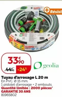 Tuyau d'arrosage L 20 m
