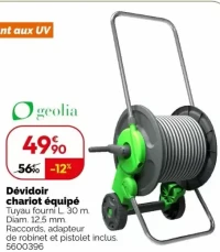 Dévidoir chariot équipé