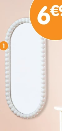 Miroir bord blanc bubble