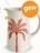 Promo Vase pichet palmier - Ø.20,5xH.21 cm