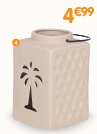 Lanterne palmier - Ø.9xH.15 cm