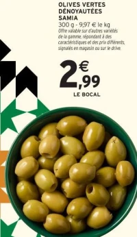 OLIVES VERTES DÉNOYAUTÉES
