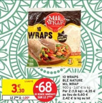 10 WRAPS BLÉ NATURE