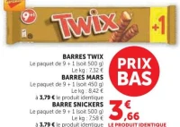 Barres Mars (9 + 1 offert)
