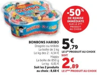 Bonbons Haribo (Dragolo, Tirlibibi, Happy)