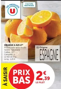 ORANGE A JUS U - Le filet de 2 kg