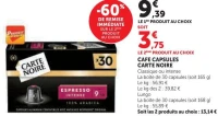 CAFE CAPSULES CARTE NOIRE (Classique ou intense, Lungo)