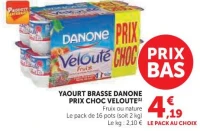 Yaourt brassé Danone Velouté Fruix