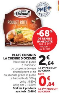 Plats Cuisinés La Cuisine d'Océane (Poulet rôti et purée)