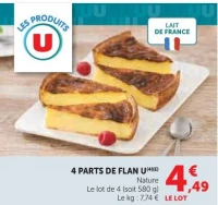 4 Parts de Flan U Nature