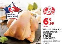 Poulet fermier Label Rouge IGP prêt à cuire de Loué