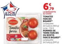 Tomates Farcies, Pommes de terre farcies ou Rostis Farcis Bigard