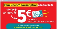 Bon de 5€ Carte U