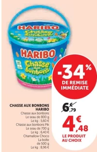 Chasse aux bonbons Haribo (różne rodzaje)