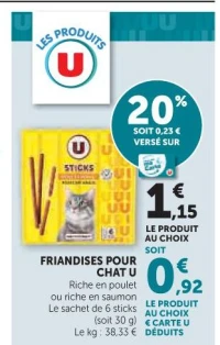 Friandises pour chat U (au choix)