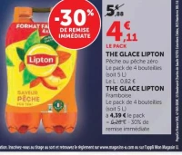 THE GLACE LIPTON Framboise Le pack de 4 bouteilles